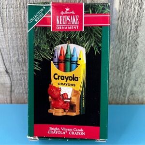 Hallmark Keepsake Ornament Bright Vibrant Carols Crayola Crayon Handcrafted 1991